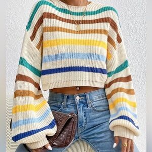 SHEIN rainbow sweater